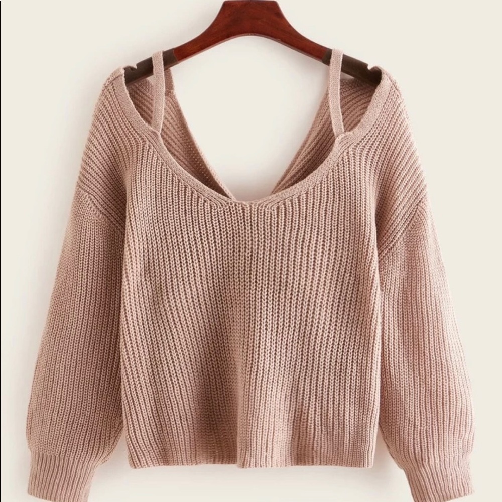 Twisted Back Fall Sweater - Picture 2 of 4